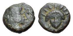 Ancient Coins - Kings of Parthia, Phraates IV (c. 38-2 BC). Æ Chalkous, Ekbatana. R/ Radiate bust of sol facing RARE