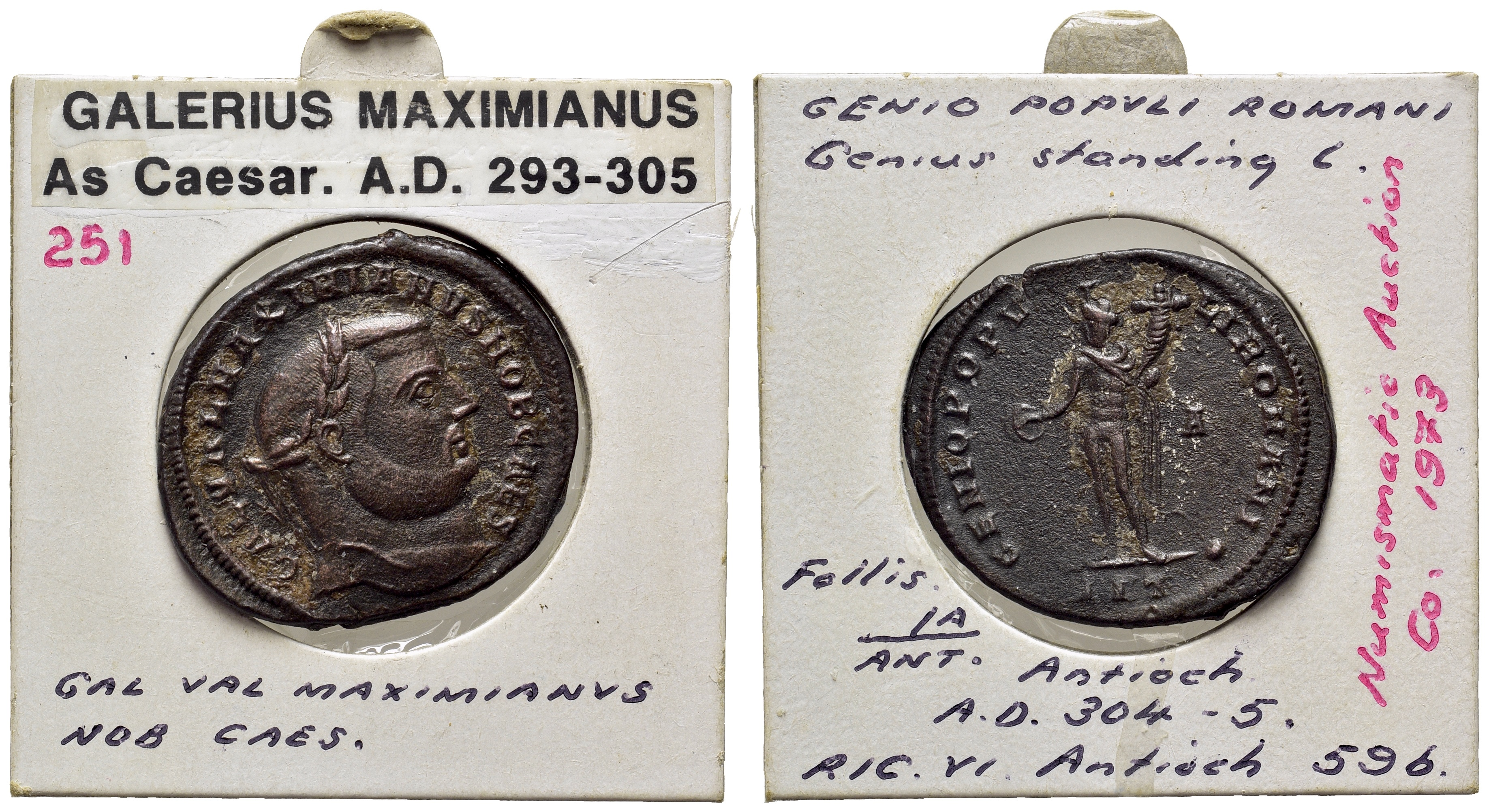 Galerius (As Caesar, AD 293-305). Æ Follis. Antioch mint, 5th