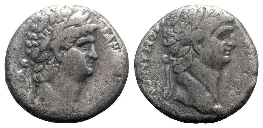 Nero, with Divus Claudius (54-68). Seleucis and Pieria, Antioch. AR ...