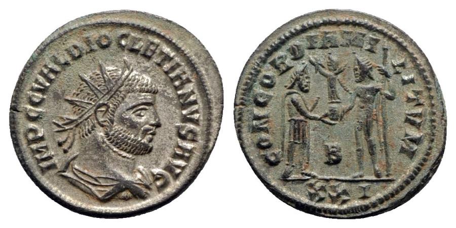 Ancient Coins - Diocletian (284-305). Æ Radiate - Cyzicus