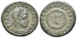 Ancient Coins - Constantine II (Caesar, 316-337). Æ Follis. Siscia, 321-4.  R/ VOT/ X