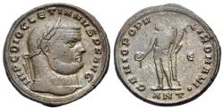 Ancient Coins - Diocletian (284-305 AD). BI Nummus. Antioch. R/ GENIO POPVLI ROMANI