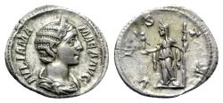 Ancient Coins - Julia Mamaea (Augusta, 222-235). AR Denarius - Rome - R/ Vesta