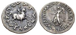 Ancient Coins - Greco-Baktrian Kingdom. Antimachos II Nikephoros. Circa 160-155 BC. AR Drachm