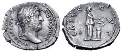 Ancient Coins - Hadrian (AD 117-138). AR Denarius. Rome. R/ SALUS
