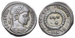 Ancient Coins - Constantine I (AD 307/310-337). Æ Nummus - Follis. Siscia mint. R/ VOT XX Ex Numismatic Auction Co., 1974.