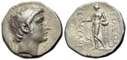 Ancient Coins - Seleukid Kings, Seleukos II Kallinikos (246-225 BC). AR Tetradrachm. Sardes, c. 246-245/2 BC. R/ Apollo Delphios standing