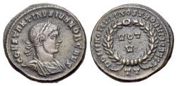 Ancient Coins - Constantine II (Caesar, AD 316-337). Æ Follis. Ticinum mint. R/ VOT V