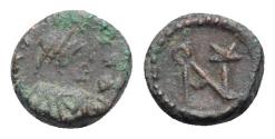 Ancient Coins - Anastasius I (491-518). Æ Nummus. Constantinople, 491-498. R/ MONOGRAM