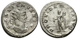 Ancient Coins - Gallienus (253-268). Antoninianus. Antioch, c. 266-8.  R/ Mercury standing
