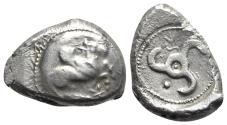 Ancient Coins - Dynasts of Lycia, Khinakha (c. 440/30-400 BC). AR Stater. Uncertain mint (possibly Limyra). Pegasos / Triskeles