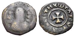 Ancient Coins - AXUM. temp. Ezanas (mid. 340s-circa 380). Æ Lepton. Anonymous 'BACIΛEYC' issue. R/ Cross pattée