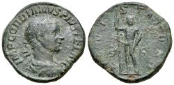Ancient Coins - Gordian III (AD 238-244). Æ Sestertius. Rome mint, 2nd officina. 9th-11th emissions, AD 241-early 243. R/ IOVI STATORI - JUPITER