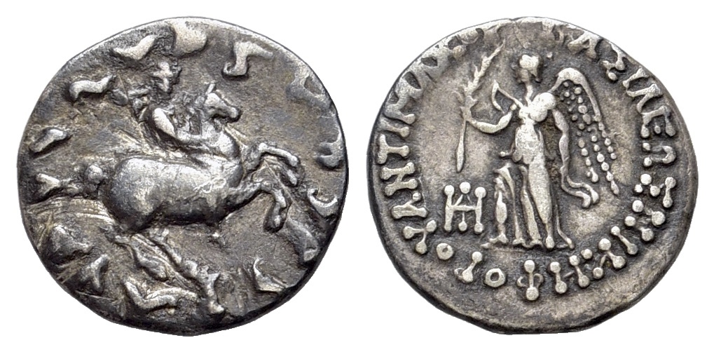 バクトリア王国　アンティマコス2世ニケフォロス　 Greco-Baktrian Kingdom. Antimachos II Nikephoros. Circa 160-155 BC