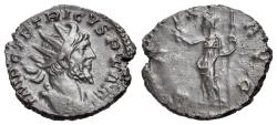Ancient Coins - Tetricus I (Romano-Gallic Emperor, AD 271-274). Radiate / Antoninianus. Treveri, 272-3. R/ PAX