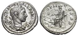 Ancient Coins - Severus Alexander (AD 222-235). AR Denarius. Rome. R/ SALUS