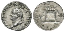 Ancient Coins - Vespasian (69-79). AR Denarius. Rome, 77-8. R/ MODIUS