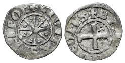 Ancient Coins - Crusaders, County of Tripoli. Raymond III (1152-1187). AR Denier. Star Type 1b. Struck circa 1173-1187. Cross pattée. R/ Star of eight rays