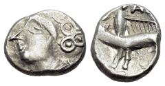 Ancient Coins - Gaul, Sequanes (70-50 BC). AR Denarius. R/ BOAR