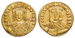 Ancient Coins - Constantine VI and Irene (AD 780-797) AV Solidus. AD 793-797. Constantinople.