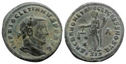 Ancient Coins - Diocletian (284-305). Æ Follis - Siscia - R/ Moneta