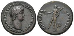 Ancient Coins - Nero (54-68). Æ Dupondius. Rome, c. AD 63. R/ VICTORY