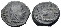 Ancient Coins - ROME REPUBLIC Second Punic War Roman Mint of Minturnae, 2nd century BC. Æ Quadrans RARE