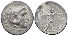 Ancient Coins - Aeolis, Temnos, c. 188-170 BC. AR Tetradrachm. In the name and types of Alexander III of Macedon. R/ Zeus Aetophoros seated