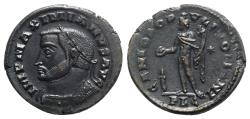 Ancient Coins - Maximianus (286-305). Æ Follis - Lugdunum - R/ Genius