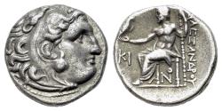 Ancient Coins - KINGS of MACEDON. Antigonos I Monophthalmos. As Strategos of Asia, 320-306/5 BC, or king, 306/5-301 BC. AR Drachm. In the name and types of Alexander III. Lampsakos mint.