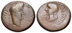 Ancient Coins - Kings of Bosporos. Cotys I, with Claudius and Agrippina II (AD 45-68). Æ 12 Nummi. Laureate head of Claudius R/ Head of Agrippina II