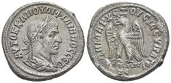 Ancient Coins - Philip I (AD 244-249). Seleucis and Pieria, Antioch. AR Tetradrachm R/ EAGLE