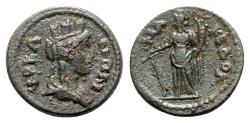 Ancient Coins - Lydia, Hyrcanis. Pseudo-autonomous issue, c. AD 150-200. Æ - Tyche / Tyche