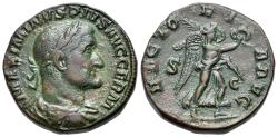 Ancient Coins - Maximinus I (AD 235-238). Æ Sestertius. Rome mint. 2nd emission, AD 236. R/ VICTORY
