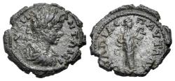 Ancient Coins - Thrace. Pautalia. Caracalla (AD 198-217). Æ 18mm. R/ OYΛΠIAC ΠAYTAΛIAC. Hygieia standing