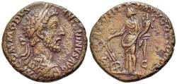 Ancient Coins - Commodus (AD 177-192). Æ As. Rome, AD 183.  R/ FORTUNA UNPUBLISHED VARIANT