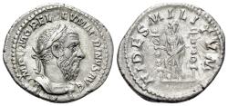 Ancient Coins - Macrinus (AD 217-218). AR Denarius. Rome mint. R/ FIDES