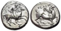Ancient Coins - Cilicia, Kelenderis, c. 425-400 BC. AR Stater R/ Goat kneeling