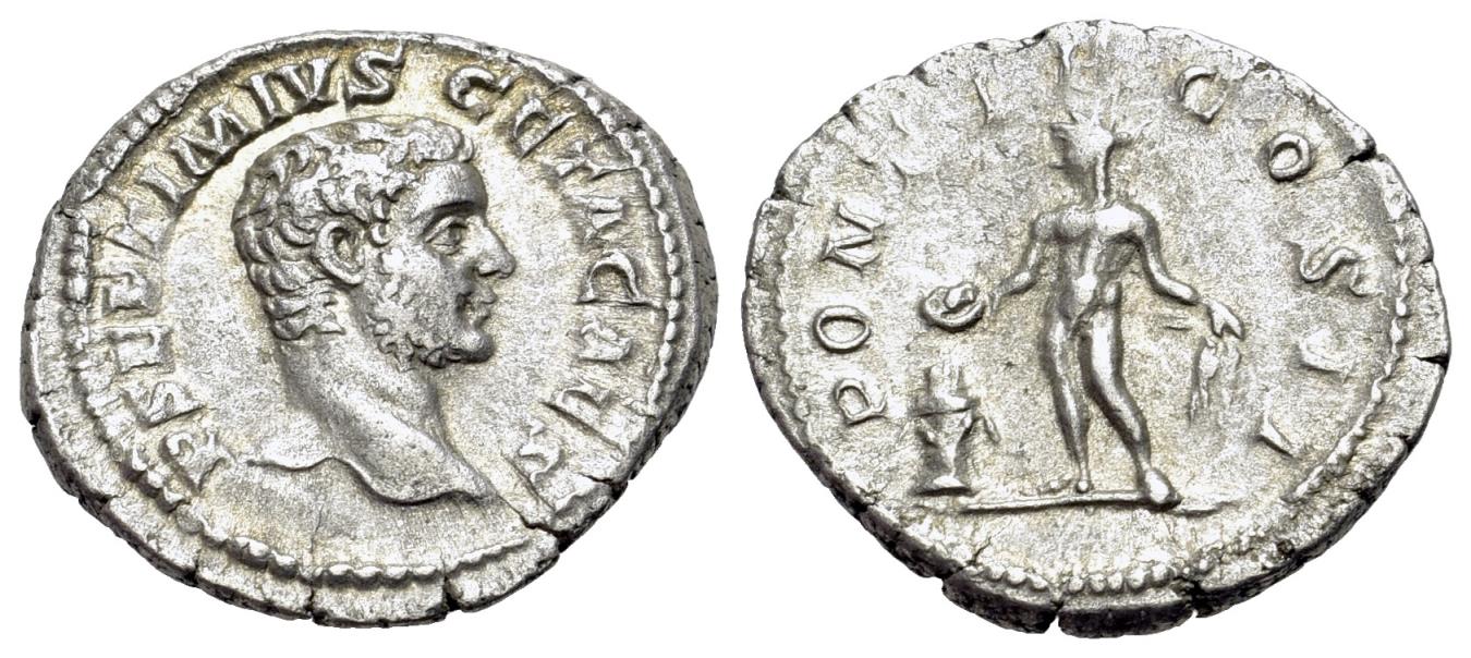 ローマ帝国　198-209　GETA, as Caesar　デナリウス貨@183 ローマ帝国 198-209 GETA, as Caesar デナリウス貨@183