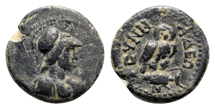 Phrygia Synnada Pseudo Autonomous Issue C 2nd 3rd Century Ad Ae Athena Owl