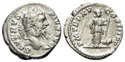 Ancient Coins - Septimius Severus (AD 193-211). AR Denarius. Rome mint. Struck AD 207. R/ AFRICA