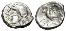 Ancient Coins - CELTIC, Central Gaul. Aedui. (Circa 80-50 BC). AR Quinarius. R/ Celtic Horse