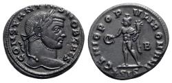 Ancient Coins - Constantius I (Caesar, 293-305). Æ Follis - Siscia - R/ Genius
