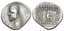 Ancient Coins - Kings of Parthia. Mithradates III, c. 87-79 BC. AR Drachm. Rhagai. R/ Archer (Arsakes I) seated