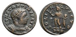 Ancient Coins - Constantine I (307/310-337). Æ Half Follis - Treveri - R/ Sol