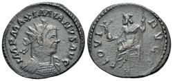 Ancient Coins - Maximianus (286-305). Radiate. Lugdunum, AD 292. R/ JUPITER