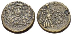 Ancient Coins - Pontos, Amisos, time of Mithradates VI, c. 85-65 BC. Æ 19mm. Aegis with Gorgoneion in centre R/ NIKE