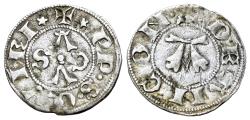 World Coins - Italy, Ancona, Republic, 13th-14th century. AR Bolognino. Large A. R/ Λ C V S