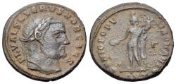 Ancient Coins - Severus II (Caesar, 305-306). AE Nummus - Follis. Antioch. R/ GENIO POPVLI ROMANI