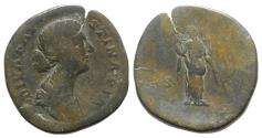 Ancient Coins - Diva Faustina Junior (died 175/6). Æ Sestertius - R/ Aeternitas